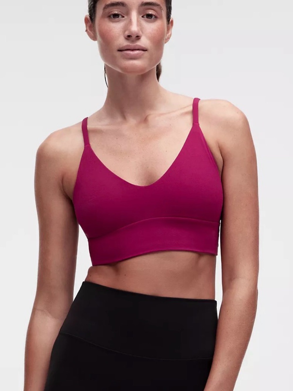 NEW Lululemon Focuser Scoop-Neck Bra B/C Raspberry Rave Size XS